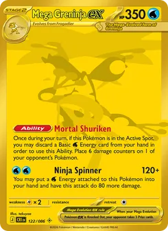 Mega Greninja ex - Chaos Rising 122/086